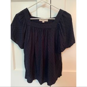 LOFT Petite Navy Blue Swing Top